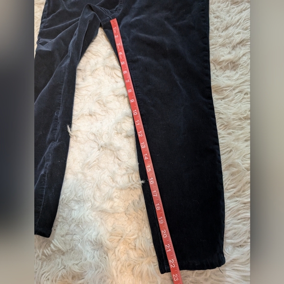 Pilcro navy blue High Rise Button Fly Skinny Corduroy Pants 31P - Picture 2 of 7